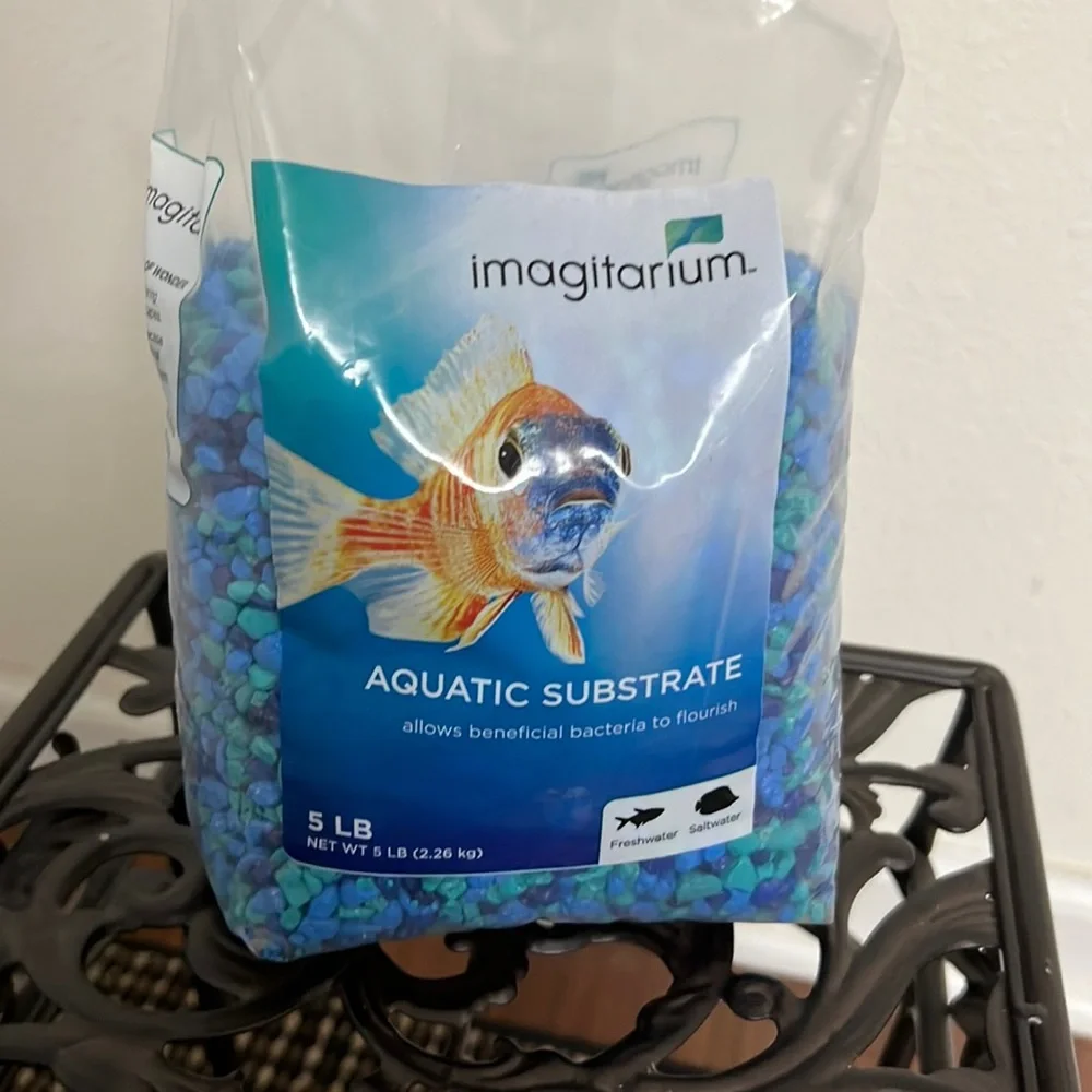 ✨HOST PICK✨Imagitarium Aquatic Substrate Blue & Teal Rocks 5Lbs
